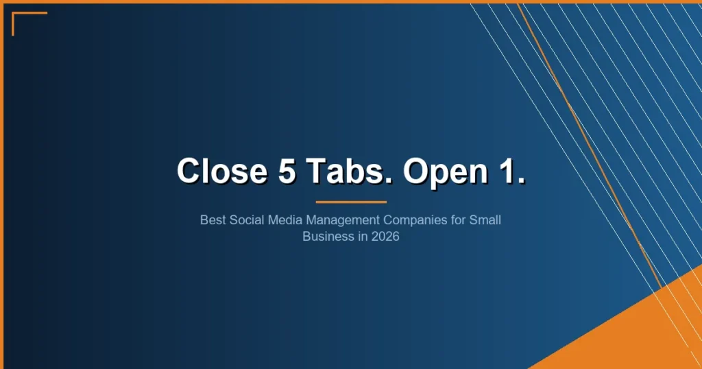 best social media management companies - Best Social Media Management Companies for Small Business in 2026