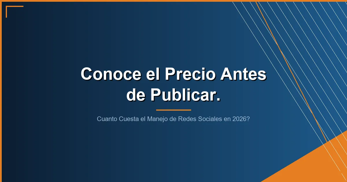 costo manejo redes sociales - Cuanto Cuesta el Manejo de Redes Sociales en 2026?